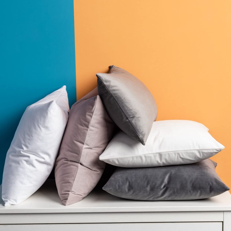 JUSPURBET White Throw Pillow Covers 18x18 inch Set of 2 Decorative Velvet Pillow Covers for Couch Sofa Bed Soft Cushion Covers Cases with Invisible Zipper for Living Room Home Decor - Image 3